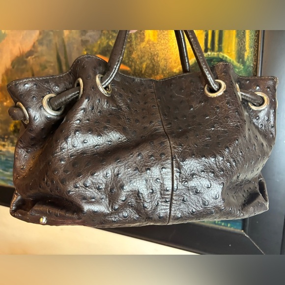 Furla Ostrich Shoulder Bag - Picture 2 of 12
